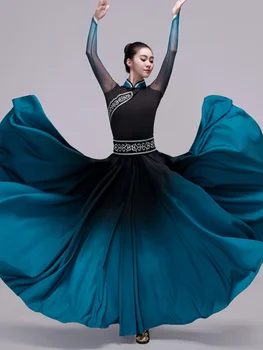Ženske Tibera Plesne Kostume za Odrasle mongolsko Plesno Obleko za Fazo Delovanja Kitajskih Manjšin Ljudski Ples Krilo